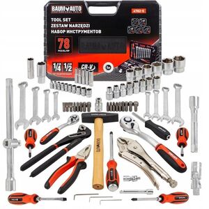 Σετ εργαλείων 1/2" και 1/4" 78 τεμ. (εξάγωνα) (4-32mm)