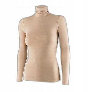 Γυναικεία μπλούζα με ζιβάγκο COMFORT MERINO μπεζ L