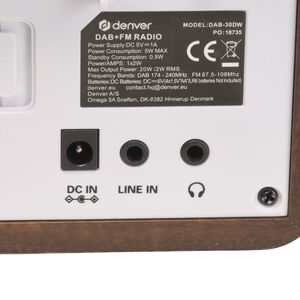 Radio DAB+/FM Denver DAB-30DW dark wood