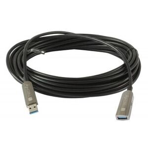 TECHLY USB3.0 AOC Οπτικό Υβριδικό Καλώδιο 10μ Μαύρο Υποστηρίζει μέγιστο εύρος ζώνης έως 5 Gbit Διάμετρος 4,6mm Σύνδεσμος A σε Υποδοχή