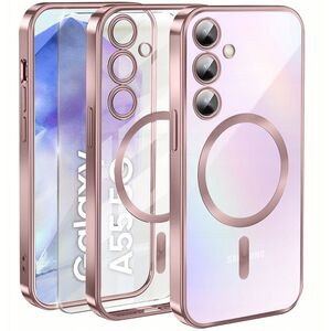 Θήκη ELECTRO MAG COVER συμβατή με MagSafe για SAMSUNG A55 ροζ χρυσό