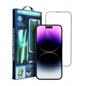 5D Full Glue Tempered Glass - για iPhone 16 Pro μαύρο + εφαρμογέας