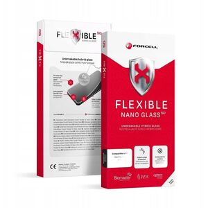 Υβριδικό γυαλί iPhone 16 FORCELL Flexible 5D μαύρο