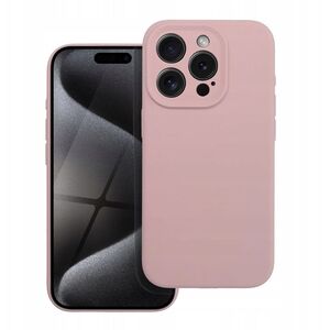 Θήκη SILICONE 2mm για IPHONE 16 Pro Max ροζ πούδρα
