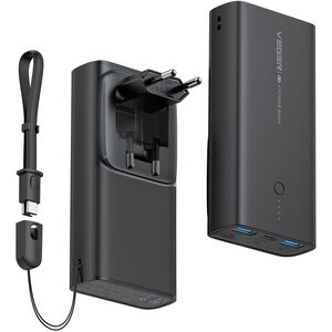 VEGER powerbank 10000 mAh PD QC3.0 20W ACE100 (W1146) μαύρο