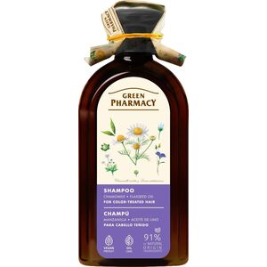 GREEN PHARMACY Szampon do włosów farbowanych Rumianek i Olej lniany 350 ml