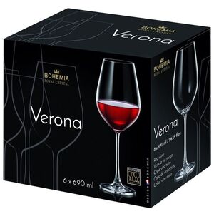 VERONA 1SG80/690ML ΚΟΚΚΙΝΟ ΚΡΑΣΙ 6 ΤΕΜ