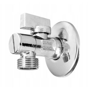 Diamond γωνιακή βαλβίδα με φίλτρο και ροζέτα 1/2"x3/8", χρώμιο ART.800-1/2X3/8 CH
