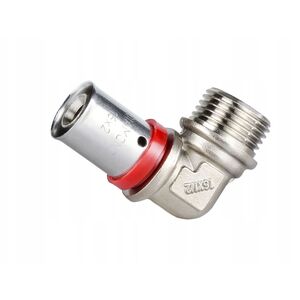 Diamond γωνία πρεσαριστή KOL-CH PEX-AL-PEX από ορείχαλκο 1/2"x20 FZZ-004.1/2X20.KOL-C
