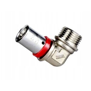 Diamond γωνία πρεσαριστή KOL-CH PEX-AL-PEX από ορείχαλκο 1/2"x16 FZZ-004.1/2X16.KOL-C