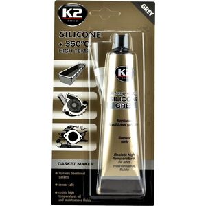 K2 K2 Szary silikon wysokotemperaturowy do 350°C tubka 85g uniwersalny
