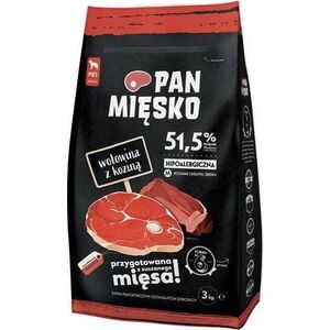 Pan Mięsko Karma sucha dla psa Wołowina z koziną (dorosły) chrupki M 3kg