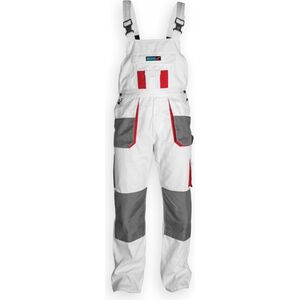 Dedra Spodnie ochronne ogrodniczki białe rozmiar XL (BH4SO-XL)