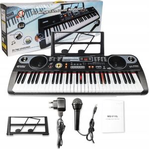MQ 6115L keyboard edukacyjny podświetlane klawisze organy dla dzieci do nauki gry +mikrofon