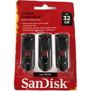 Pendrive SanDisk SanDisk Cruzer Glide - USB-Flash-Laufwerk - verschlusselt - 32 GB - USB 2.0 (Packung mit 3)