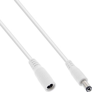 Καλώδιο επέκτασης InLine InLine® DC, βύσμα DC αρσενικό/θηλυκό 5,5x2,1 mm, λευκό, 2 m 14069789 4043718297818