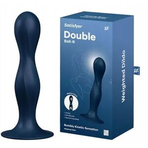 SATISFYER_Double Ball-R dildo z kulkami gejszy Dark Blue