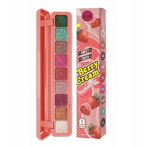 J.CAT BEAUTY_Sweet Tooth 9 Shadow Palette Bar paleta cieni do oczu 101 Berry Cream 7,2g