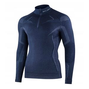 LS1610M Ανδρική μπλούζα με κοντό φερμουάρ EXTREME MERINO μπλε S