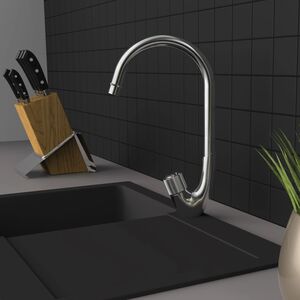 Βρύση νεροχύτη RUBINETA SWAN-33, με κουμπί ώθησης, χρώμα χρωμίου.