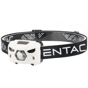Επαναφορτιζόμενος φακός κεφαλής ENTAC, IP54, 5W, 150lm, επαναφορτιζόμενος μέσω USB, λευκό+κόκκινο φως, λευκό χρώμα.