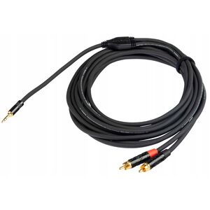 PROEL αρσενικό στερεοφωνικό 3.5mm - 2 x RCA αρσενικό, 3m, μαύρο