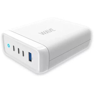 Σταθμός φόρτισης USB Wave 100 W, 3x USB-C + 1x USB-A, λευκό