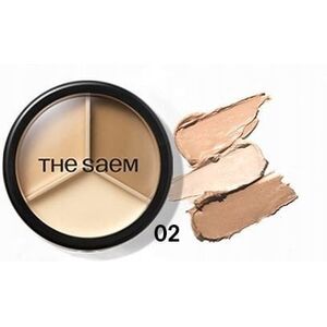 theSaem Cover Perfection Κονσίλερ προσώπου Triple Pot 02 Contour Beige