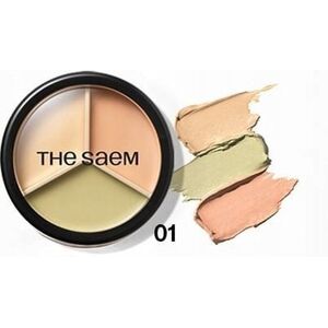 theSaem Κάλυψη Τελειότητας Διορθωτικό Προσώπου Triple Pot 01 Correct Beige