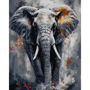 Malowanie po numerach - Majestatyczny słoń 40x50cm