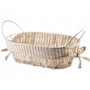 WILL μεταλλικό καλάθι 25x15x8/28x15x11,5cm μπεζ