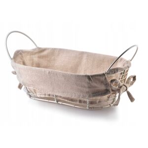 WILL μεταλλικό καλάθι 25x15x8/28x15x11,5cm κρεμ