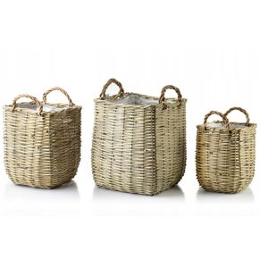 GUSTAV Σετ 3 καλαθιών XL25X25XH29/35CM,L20X20XH27/H31CM, M16X16XH21/26CM