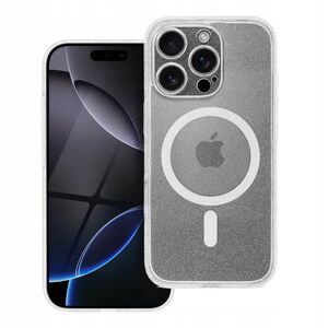 Θήκη CLEAR MAG COVER με προστασία κάμερας συμβατή με MagSafe για IPHONE 16 Pro Max διαφανές glitter