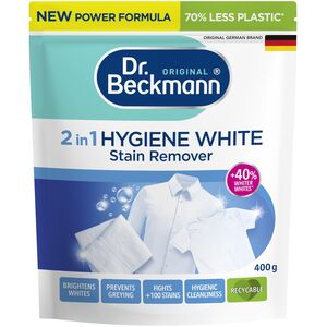 Traipu tirisanas pulveris gaisiem audumiem Hygiene White 2in1 400g 4008455603315