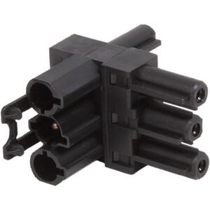 BACHMANN μπλοκ διανομής WIELAND GST18 1xIn/2xOut με δυνατότητα στερέωσης μαύρο