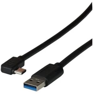 Καλώδιο σύνδεσης EFB USB 3.2 Gen1 5Gbit 3A Τύπου-A αρσενικό - Τύπου-C αρσενικό 90 μοίρες 3m