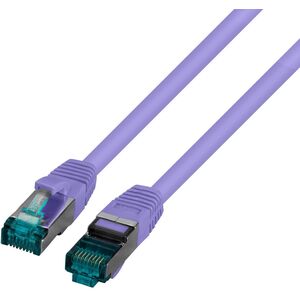 Καλώδιο Patch EFB RJ45 S/FTP Cat6A LSZH Μωβ Μήκος 1,5m 4x2xAWG27/7 σύμφωνα με TIA/EIA568B θωρακισμένο Πρότυπα μετάδοσης 10Gbit