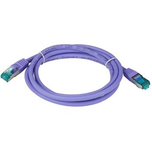 Καλώδιο Patch EFB RJ45 S/FTP Cat6A LSZH Μωβ Μήκος 0,5m 4x2xAWG27/7 σύμφωνα με TIA/EIA568B θωρακισμένο Πρότυπα μετάδοσης 10Gbit