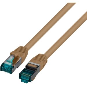 Καλώδιο EFB RJ45 Patch S/FTP Cat6A LSZH Καφέ Μήκος 7,5m 4x2xAWG27/7 σύμφωνα με TIA/EIA568B θωρακισμένο Πρότυπα μετάδοσης 10Gbit