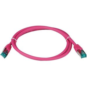 Καλώδιο EFB RJ45 Patch S/FTP Cat6A LSZH Μαγέντα Μήκος 3μ 4x2xAWG27/7 σύμφωνα με TIA/EIA568B θωρακισμένο Πρότυπα μετάδοσης 10Gbit
