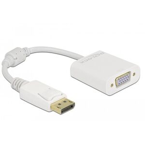 Προσαρμογέας DELOCK DisplayPort 1.2 αρσενικό σε θηλυκό VGA λευκό