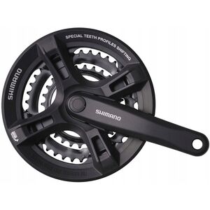 Shimano FC-TY501 δισκοβραχίονας, 170 mm 42/34/24T, 6-8v, με προστατευτικό αλυσίδας