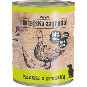 Wiejska Zagroda  Karma mokra dla psa Kaczka z gruszką (dorosły) II 800g
