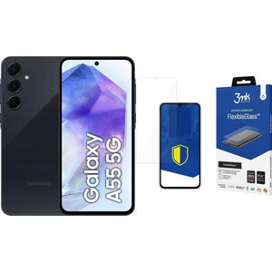 Smartfon Samsung Galaxy A55 5G 8/128GB Black - Awesome Navy (SM-A556BZK) + FlexibleGlass