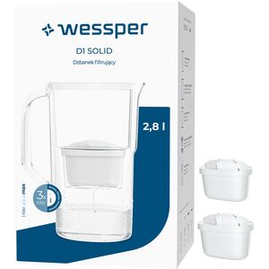Wessper Dzbanek Filtrujący D1 SOLID +3 Filtry (WES203-GR-3PROMO)