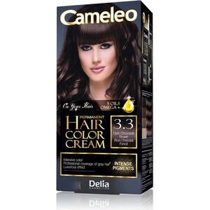 Delia Cosmetics Cameleo HCC Farba permanentna Omega+ nr 3.3 Dark Chocolate 1op.