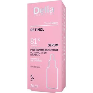 Delia Retinol - 81% z natury - Serum przeciwzmarszczkowe do twarzy, szyi i dekoltu 30ml