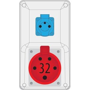 Pawbol Rozdzielnica R-BOX KOMPAKT 32A/5 1x250V - B.325/1