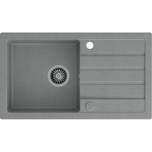 Νεροχύτης GraniteQ JERRY 111 γκρι γρανίτης νεροχύτης (77x44x17,5) + σιφόνι + καπάκι